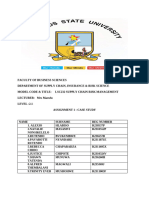 Supply Chain Risk Management Assignment 1 (Case Study)