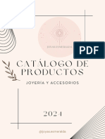 Documento A4 Catálogo de Joyería Elegante Beige