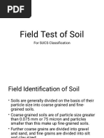 Field Test of Soil For SUCS Classification - DLemba