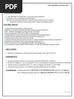 Sravan - SAP MDG Consultant - Resume