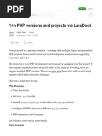 1+n PHP Versions and Projects Via LaraDock - by Peter Quill - Medium