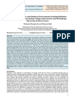 Assessment of Indoor and Outdoor Environments Ionizing Radiation Exposure Levels at Fourah Bay College Laboratories and Workshops, University of Sierra Leone