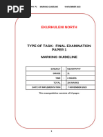 Grade 11 Geography P1 November 2023 Marking Guideline