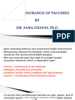 Quality Assurance of Vaccines