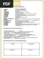 Vocabulary 2 - Exercises