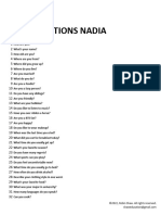 100 Common English Questions NADIA