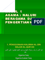 Bab 1 - Naluri Beragama & Islam Agama Fitrah