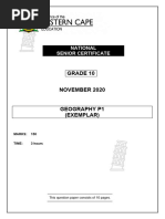 EC Geography Grade 10 November 2020 P1 and Memo