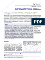 Efficacy and Safety of Fecal Microbiota Transplantation For The Treatment of Diseases Other Than Infection: A Systematic Review and Meta-Analysis