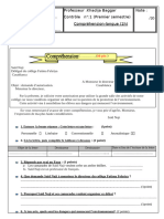 Évaluation 1.... Semestre 1..... GA