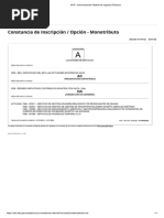 CONSTANCIA KRAM DIEGO AFIP - Administración Federal de Ingresos Públicos