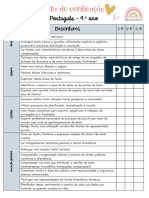 Lista de verificação Português 4.º ano A4