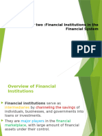 Chapter Two Financial Institutions in The Financial System