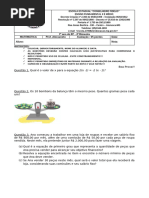 Avaliação de Matemática 4º Bimestre Prova