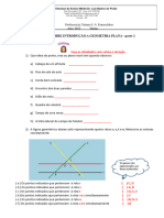 Aula Sobre Introdução A Geometria Plana - Parte 2: Faça As Atividades Com Calma e Atenção