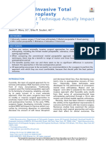 Minimally Invasive Total Knee Arthroplasty: Does Surgical Technique Actually Impact The Outcome?