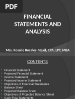 Financial Statements and Analysis