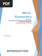 Micro - Economics Notes, RUCO, REC 101, BBA1