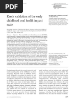 Comm Dent Oral Epid - 2011 - Wong - Rasch Validation of The Early Childhood Oral Health Impact Scale