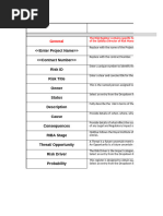 RPT0001 - Risk Register - Template