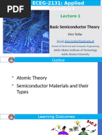 Lecture 1 Basic Semiconductor Theory