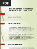 The Congress Ministries and Policies (1937-1939) .PPTX by Group 1 BSBT