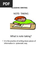 Note Taking - Lecture Notes