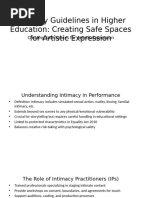 Intimacy Guidelines in Higher Education Creating Safe Spaces For Artistic Expression