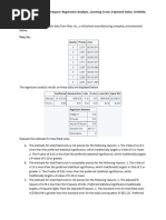 Part 1 Forecasting Technique - Regression Analysis. Learning Curve, Expected Value, Sentivity - Sol 27 Oct 2024