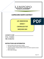 Life Orientation Grade 7 Term 2 2024 Question Paper