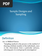 7 Sample Design and Sampling