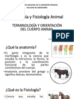 Clase 1 - Terminología Orientación Del Cuerpo Animal