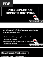 Lesson 6 Principles of Speech Writing