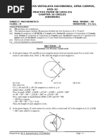 Maths Class X Chapter 10 Circles Practice Paper 08 2024 Answers