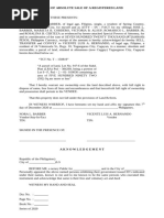 Deed of Absolute Sale of A Registered Land