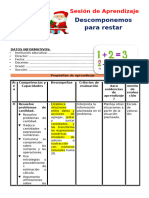 1° Sesión Día 4 Mat Descomponemos para Restar Unidad 10 Semana 3