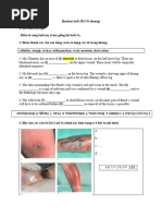 1. Hoàn thành các câu sau bằng cách sử dụng các từ trong khung cellulitis, slough, eschar, inflammation, swab, necrosis, desiccation (1) necrosis