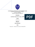 Luis Amparo 100000174, Tarea 8.2 - Informe de Lectura Unidad VIII