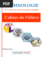 Cahier de L'élève 2022 - 2 ASC Technologie