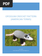 Opossum Crochet Pattern American Terms