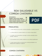 Comida Saludable Vs Comida Chatarra