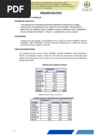 Resumen Ejecutivo: 1. Caracteristicas Generales Nombre Del Proyecto