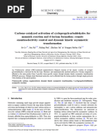 Carbene-catalyzed activation of cyclopropylcarbaldehydes for mannich reaction and δ-lactam formation: remote enantioselecitvity control and dynamic kinetic asymmetric transformation