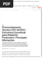 Pronunciamento Técnico CPC 00 (R2) - Estrutura Conceitual para Relatório Financeiro - Principais Alterações