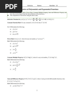 3.1 Derivatives of Polynomials and Exponential Functions: Goals