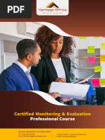 Vantage Africa Certified Monitoring and Evaluation Course Outline