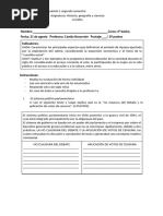 Prueba 6to Básico "La Época Salitrera y El Proceso de Democratización"