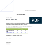 Carta Acta de Entrega Gif Card Dr. Bioway Ventura Argenis Jose