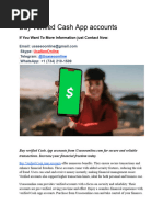 Best 3.1 Sites To Buy Verified Cash App Accounts in This Year