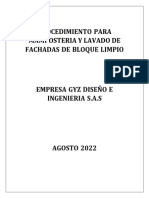 Procedimiento para Mamposteria y Lavado de Fachadas de Bloque Limpio